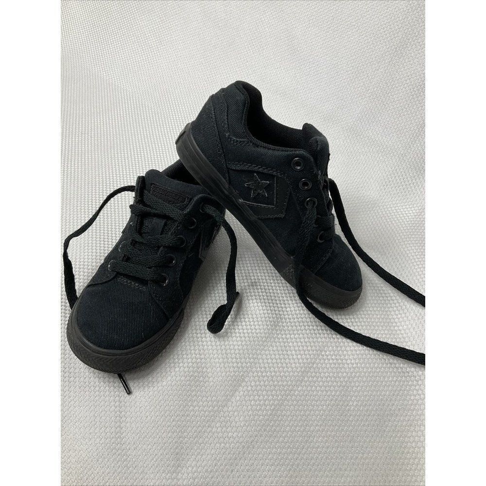 CONVERSE - El Distrito Low Top Black Sneakers Infant 10 759786F US10 worn once